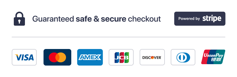 Accepted payments: Visa, Mastercard, American Express, JCB, Discover, Diners Club
